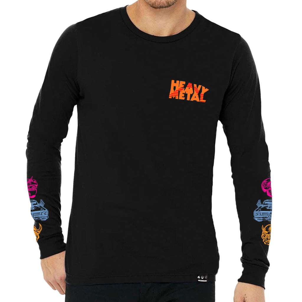 Heavy Metal 'Burning Chrome' Long Sleeve T-shirt