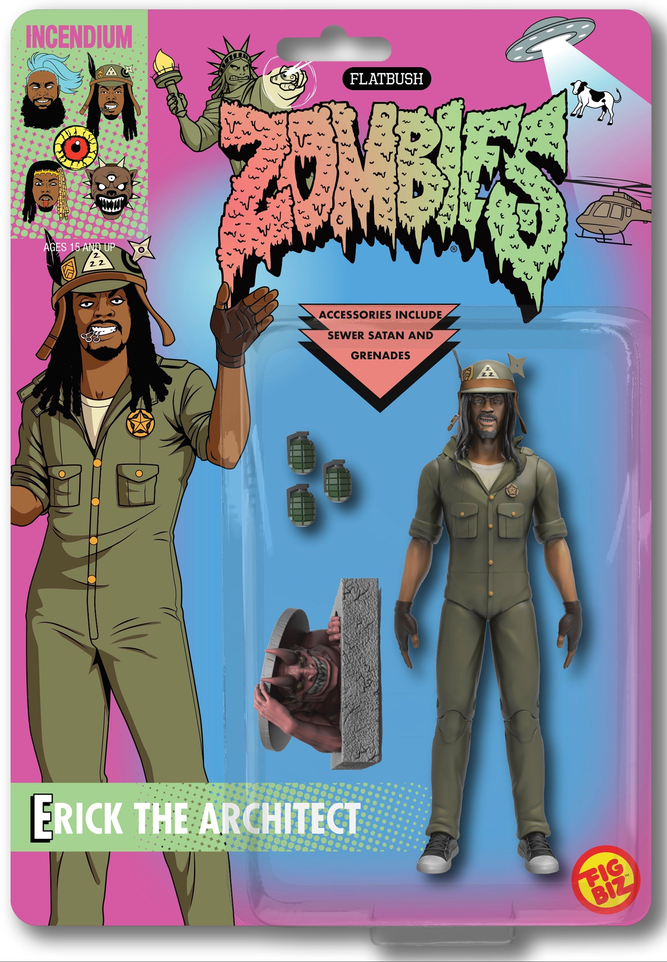 FLATBUSH ZOMBIES, 3001: A Laced Odyssey 'Erick The Architect' Carded Fig Biz Action Figure Limited Edition