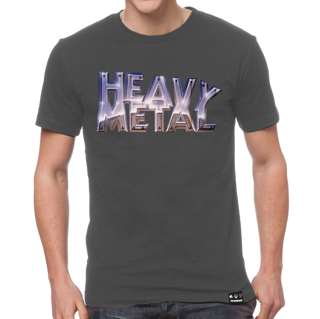 Heavy Metal Logo T-shirt Gray