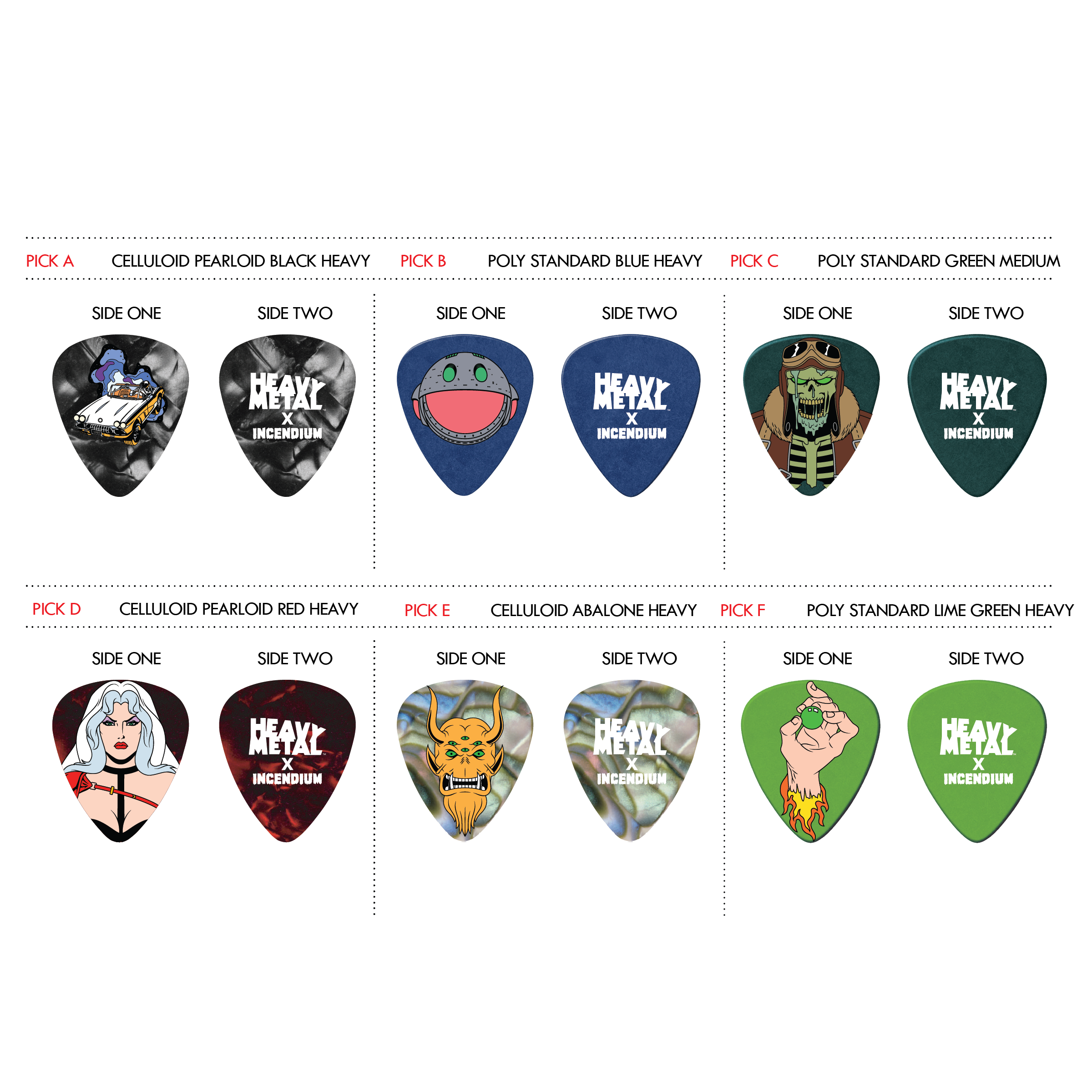 Heavy Metal Guitar Pick Assortment in Collectors Tin