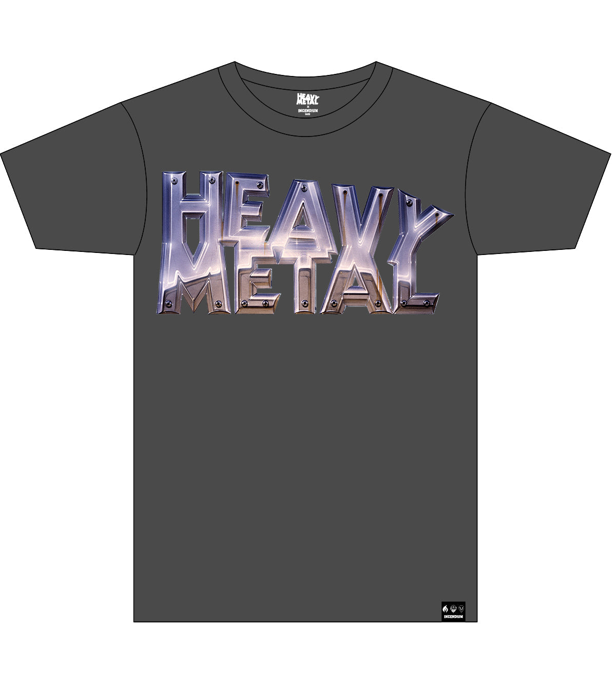 Heavy Metal Logo T-shirt Gray