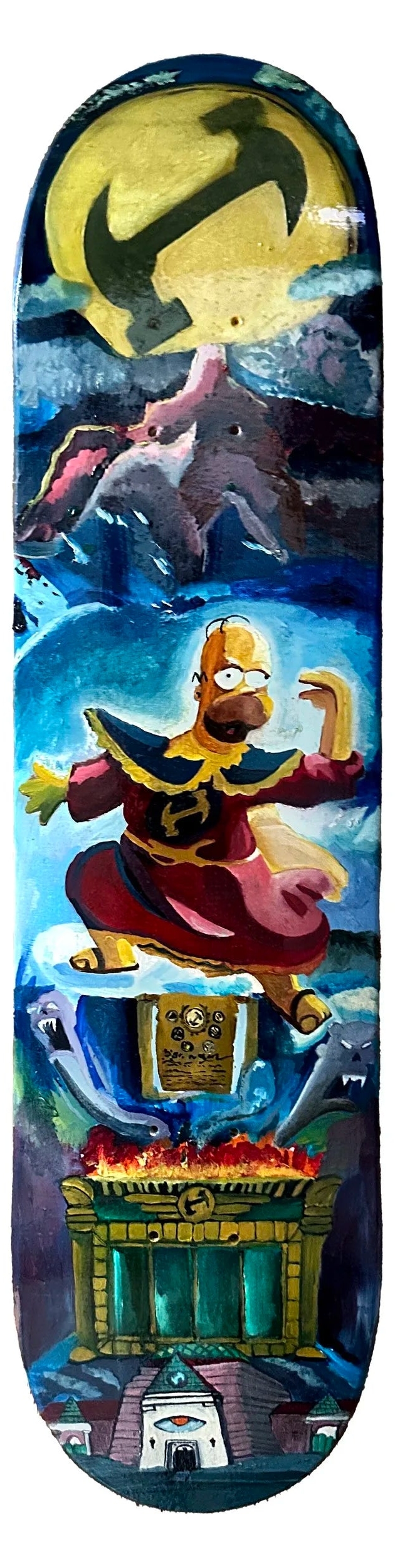 Homer the Great Hand Painted Skateboard