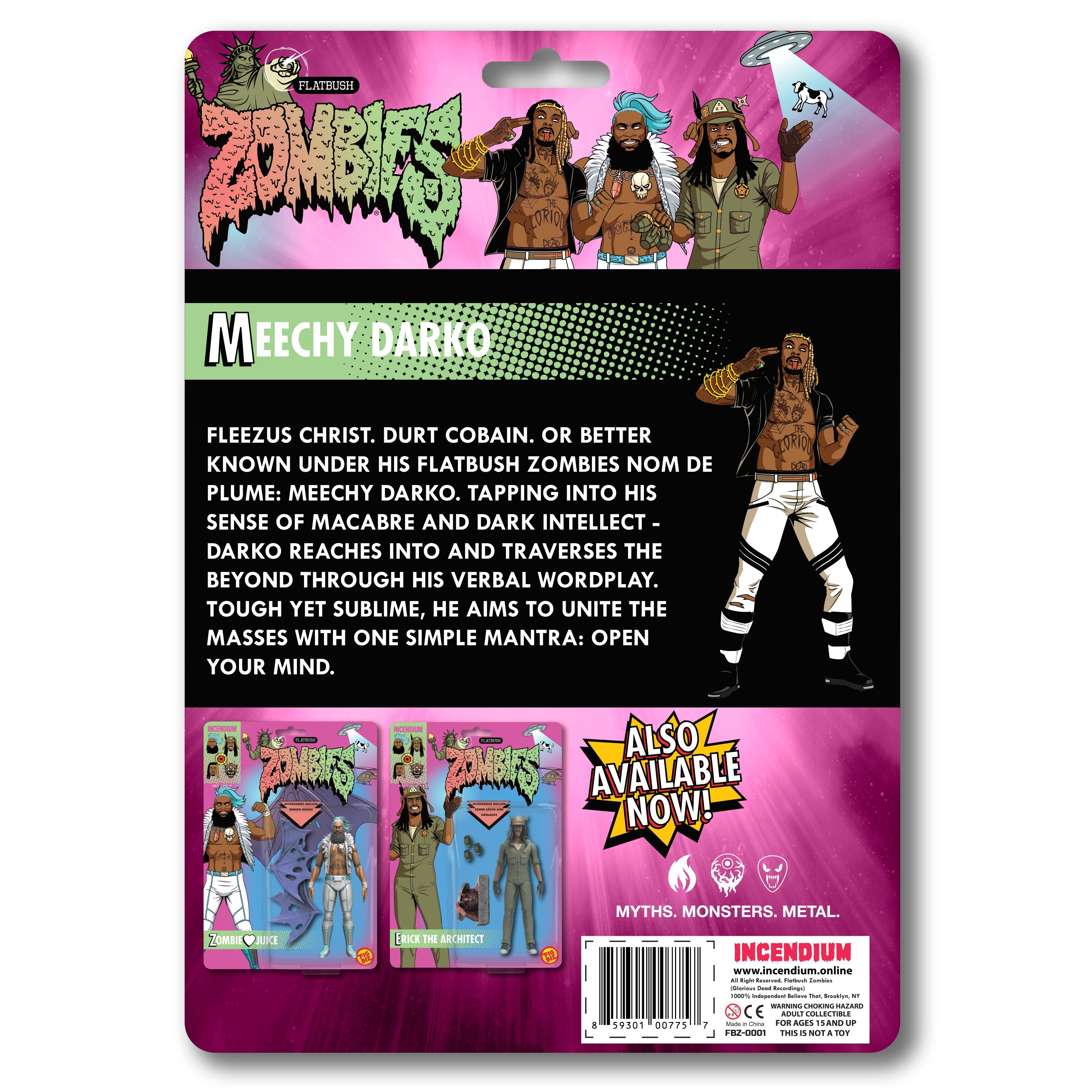 FLATBUSH ZOMBIES, 3001 : A Laced Odyssey 'Meechy Darko' Carded Fig Biz Action Figure Limited Edition