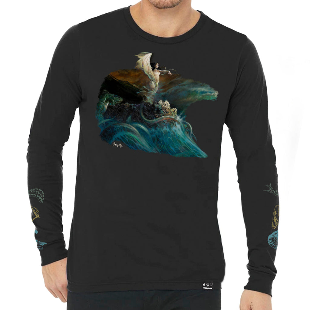 Frazetta Halloween Sea Witch Long Sleeve T-shirt