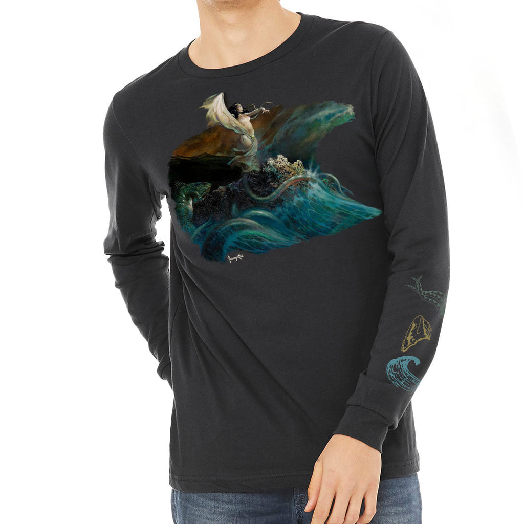 Frazetta Halloween Sea Witch Long Sleeve T-shirt